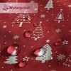 AIBIIN Red Christmas Shower Curtain Xmas Tree Snowflakes Bath Curtains
