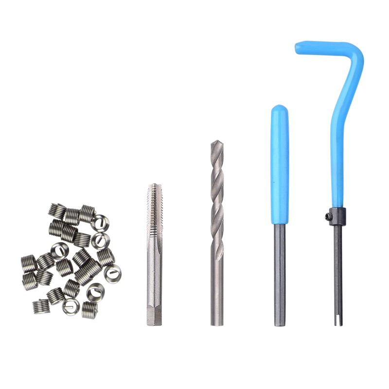 DAYUAN 131PC SAE Thread Repair Kit, HSS Drill Helicoil Kit