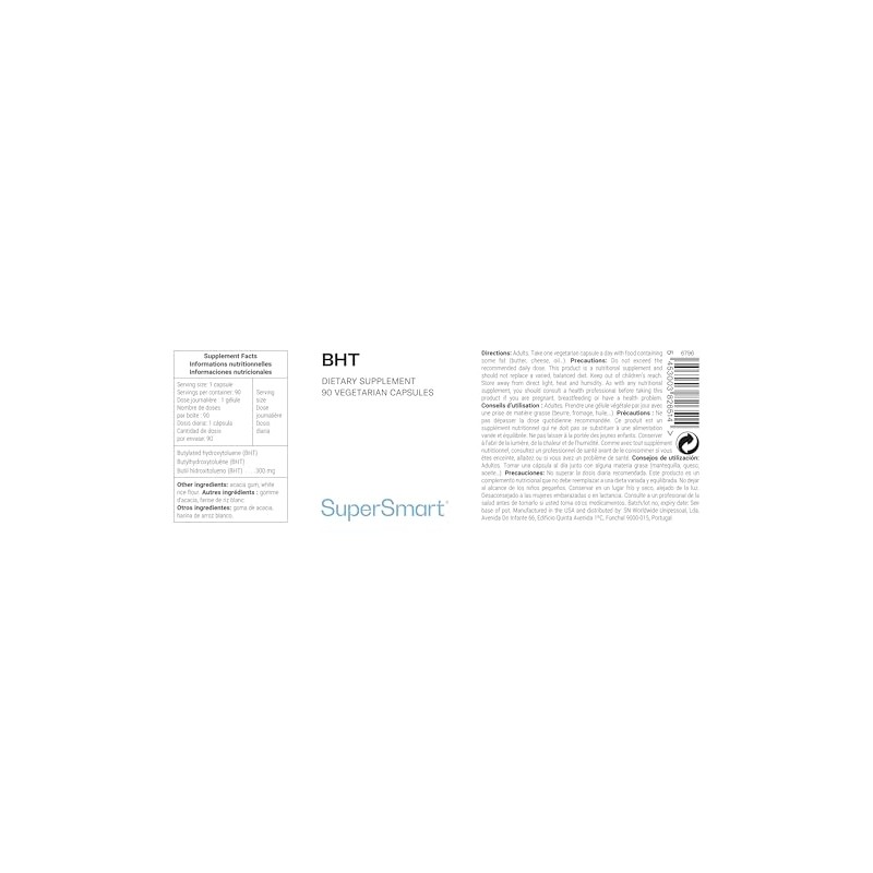 SUPERSMART Supersmart - BHT (Butylated HydroxyToluene) - Anti Aging &