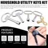 13-Piece Utility Key Tool Set for Plumbing and Cabinets