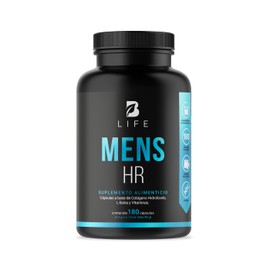 B Life Company Vitaminas para el Cabello del Hombre 180 Cápsulas 500 mg por cápsula. Colágeno Hidrolizado, L Lysina, Zinc, B5, B6, Biotina y D3. Ingre