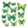 Shiwaki 24pcs 3D Simulation 3D Butterfly Magnetic Wall Sticker Decoration
