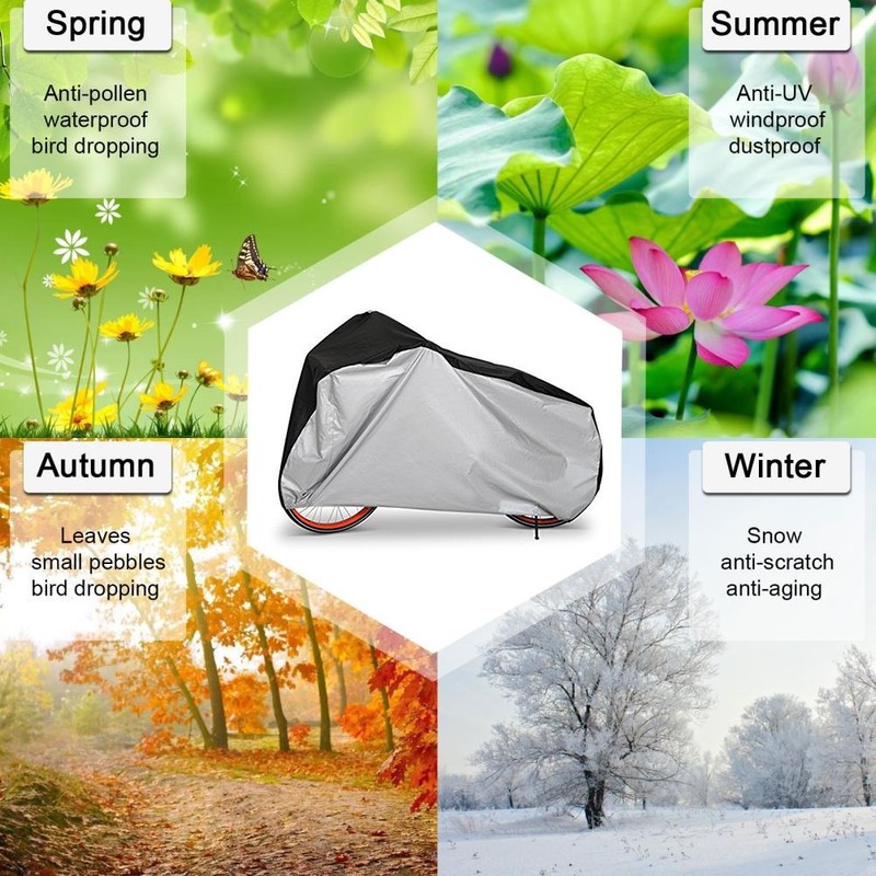 Waterproof Outdoor Bike Cover for Mountain and Road Bikes 210T210D