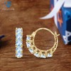 JEWELEXCESS 3.80 CTW Sky Blue Topaz Hoop Earrings – 14k