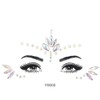 6Pcs Luminous Rhinestones Face Temporary Tattoos Glitter Festival Face Stickers