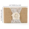 BETTERLINE Rustic Wedding Guest Book Made of Burlap and Lace