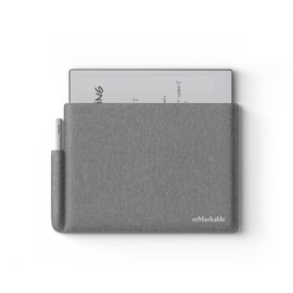 reMarkable Folio The Original Sleeve for reMarkable 2 with Pen Holder | Minimalist Gray Polymer Weave