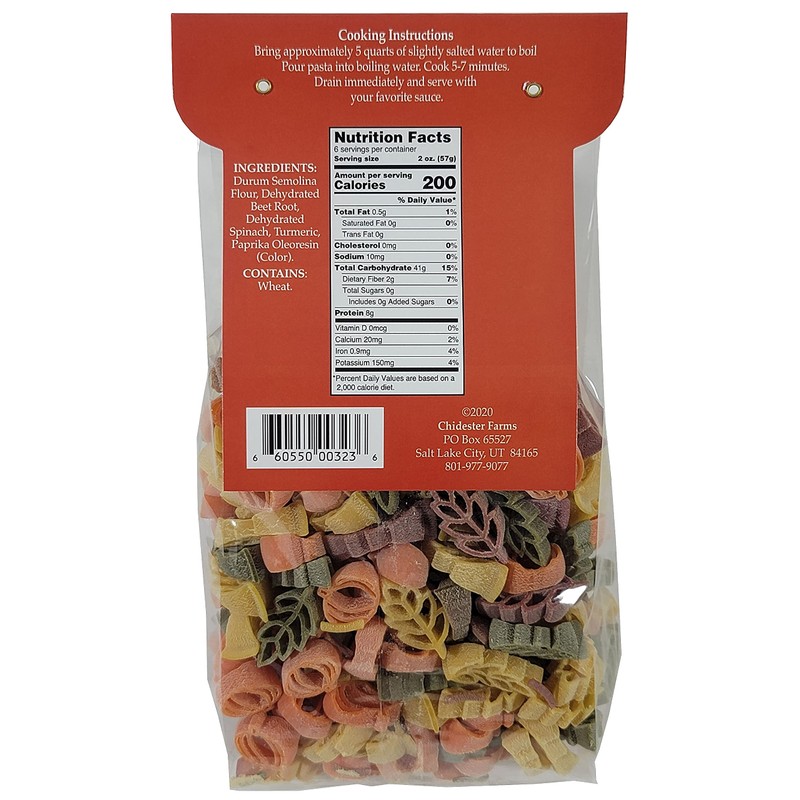 Chidester Farms Harvest Autumn Shape Pasta, 12 Ounce