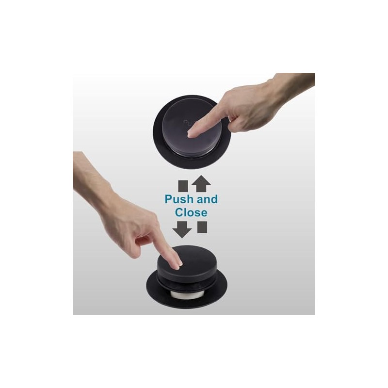 Black Bathtub Drain Tip-Toe Single Hole,Welsan Tub Drain Trim Set