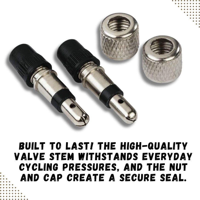 Invero® 2 Piece Bicycle Bike Cycle Valve - Union Nut