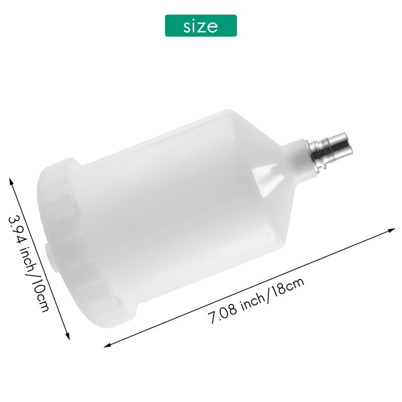 Niejgay 600 ml Plastic Hvlp Painting Cup Pot for Sata