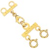 Dailyacc Lucky Necklace Layering Clasp 18K Gold and Silver Multi