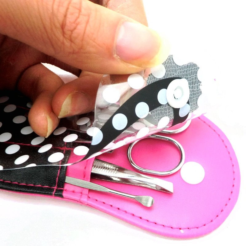 Spove Shoe Polka Dot Flip Flop Design Manicure Kit Shape