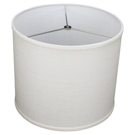 FenchelShades.com 14" Top Diameter x 14" Bottom Diameter 12" Height Cylinder Drum Lampshade USA Made (Burlap Off White)