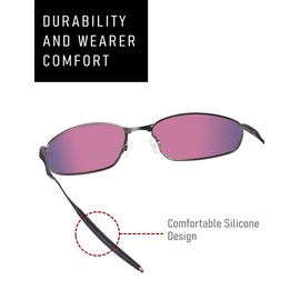 LenzReborn Replacement Earsocks for Oakley Whisker/A Wire/C Wire 1.0/WireTap/Big Square Wire/Warden/Square Whisker/Square Wire 2.0/ Eyeglass - Black