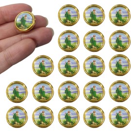 100 Abalorios San Judas Tadeo Dijes Espaciadoras Para Pulseras Collares Llaveros Bisuteria Manualidades Decorativos Cuentas Separadores Doble Cara Redondos Set 100 Piezas (Dorado)