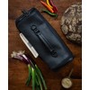 Angus Stoke premium leather knife bag-case, black XXL chef's roll
