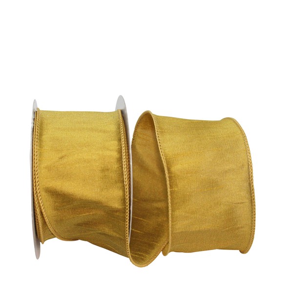 Reliant Ribbon 92975W-035-40F Dupioni Supreme Wired Edge Ribbon, 2-1/2 Inch