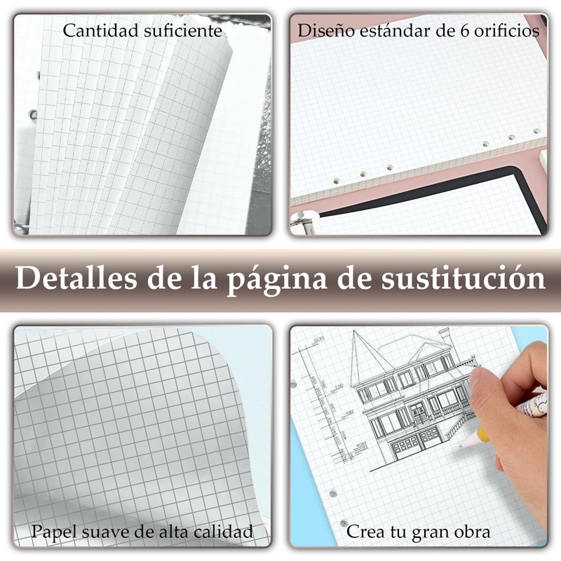 Papel para Recargas A5 -Paquete de 2, 180 Páginas /