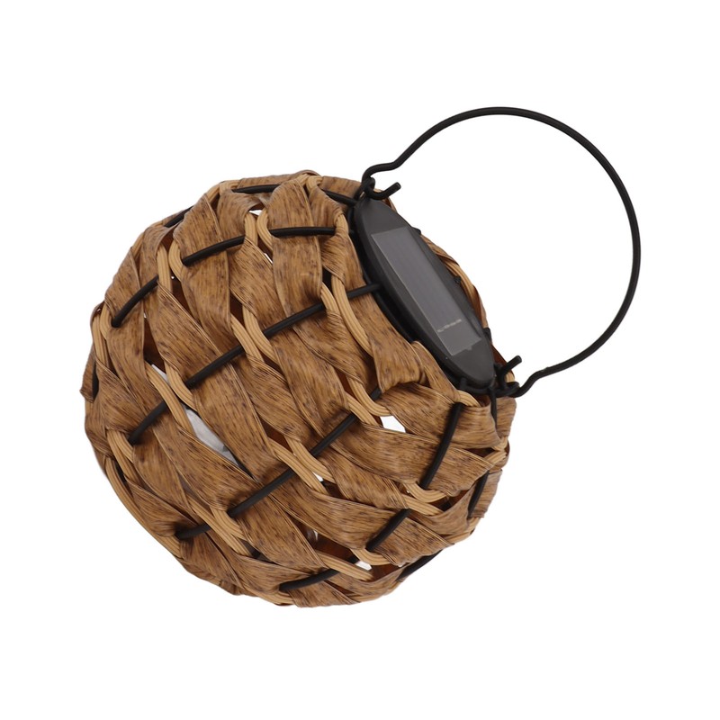 Outdoor Solar Lantern LED Waterproof Hollowed Rattan Ball Solar Hanging
