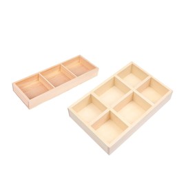 Kisangel 2pcs Wooden Desktop Storage Box Multi-Compartment Flowerpot Holders for Plants Practical Home Office Organizer Design for Plant Display and Clutter Storage