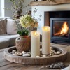 5plots 9" x 3" Flickering Flameless Candles - Battery Operated