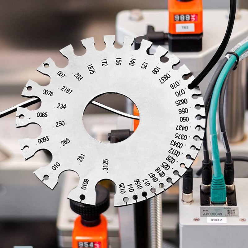 2 Pieces Wire Gauge Measurement Tool, Stainless Steel Thickness Gauges,