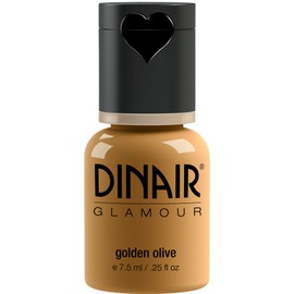 Dinair Airbrush Makeup Foundation | Golden Olive | GLAMOUR: Natural, Light coverage, Matte 0.25 oz.