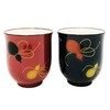 Koransha Teacup Red and Black, 3.3 inches (8.5 cm), Set
