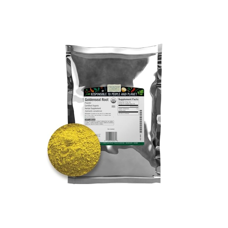 Frontier Co-op Organic Goldenseal Root Powder, 1/4 lb - Earthy,