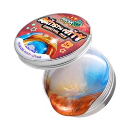 WATERELF Sensory Putty for Kids, Fidget Stress Relief Play Putty for Boys Girls Adults, Non-Toxic Non-Sticky Therapy Toys - 3.11 Inch 3.2 Oz - P003-Gold/Blue/Orange/White