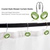 MitoVilla Sage Green Shower Curtain Hooks, Shower Hooks for Light