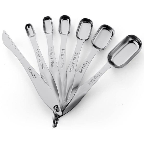 Spring Chef Stainless Steel Measuring Spoons Set of 7 with