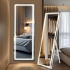 GlasFlength 56"x18" LED Full Length Mirror with Stand – Wall