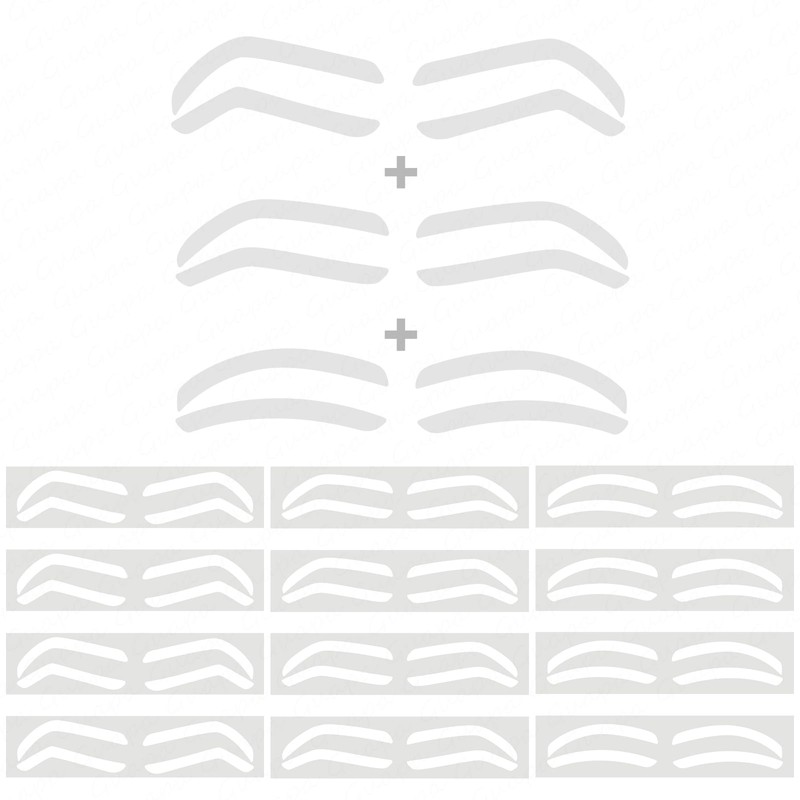 Guapa Disposable Eyebrow Design Stencil Airbrush Tint Stickers Easy Application