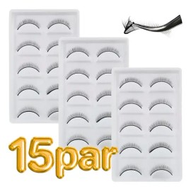 Pestañas De Práctica Extensiones Maquillaje Lashista 3pz