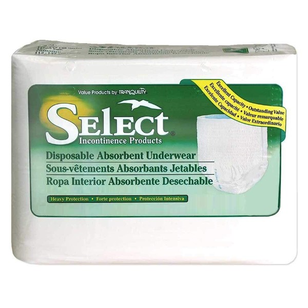 Principle Absorbent Underwear Select Pull On Medium Disposable Heavy Absorbency (#2605, Sold Per Case)