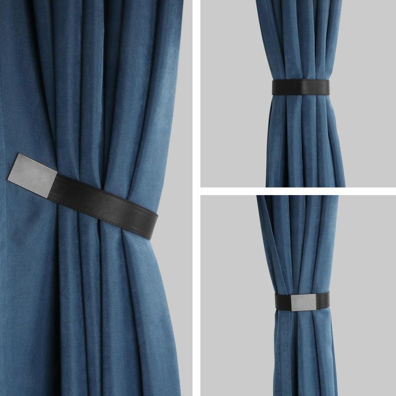 Leather Curtain Tiebacks Magnetic Curtain Buckle Clip Curtain Tie Back