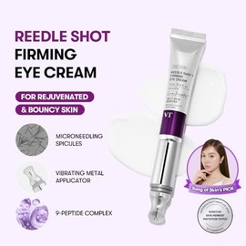 VT COSMETICS Reedle Shot Firming Eye Cream (0.51 fl oz / 15 ml), Micro-Vibration Eye Treatment for Wrinkles & Elasticity, Peptide & Hyaluronic, Korean