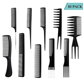 Staila 10PCS Hair Stylists Professional Styling Comb Set Variety Pack Great for All Hair Types & Styles