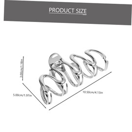 PACKOVE Wave Metal Hair Claw Clip for Women and Teens Jumbo Strong Hold Hair Clamp for Exercise Makeup Cooking Gift