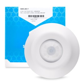 SENSORWORX SWX-203-1 Ceiling Sensor - High Bay Motion Sensor, Passive Infrared Motion Detector, Low Voltage 12-24 VAC/VDC, for Gyms and Warehouses, 5-Year Warranty, Made in USA