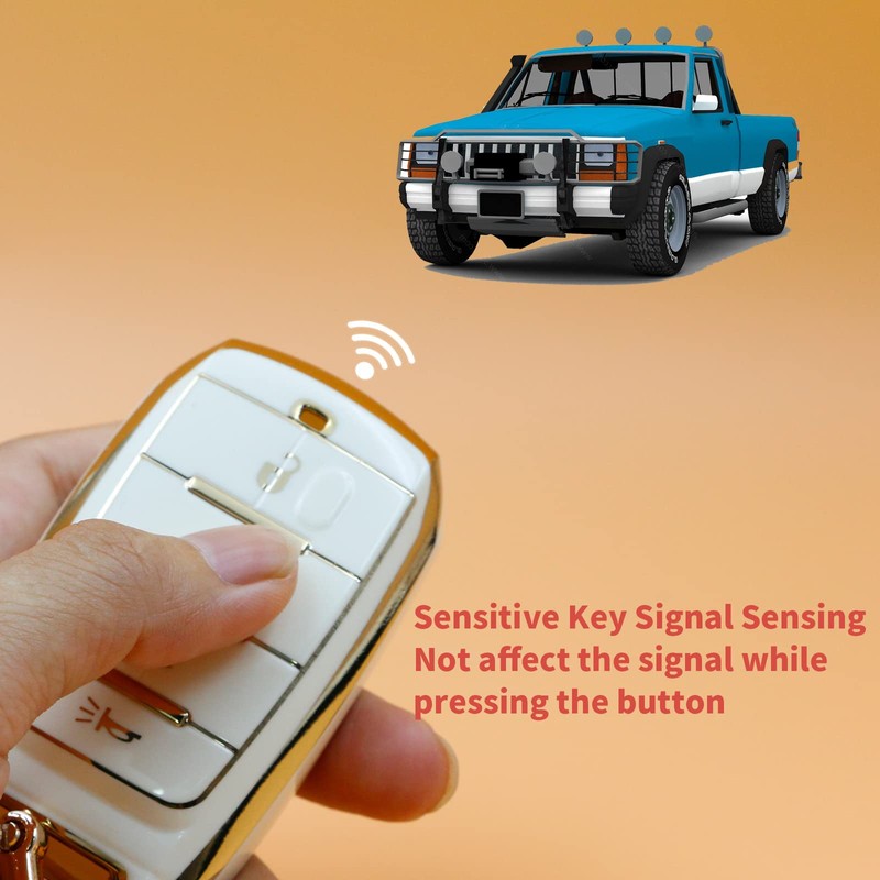 CHQLPBF 2pcs for Dodge RAM Key Fob Cover with Keychain,