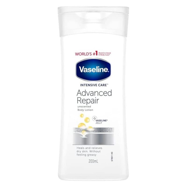 6 x Vaseline Intensive Care Advanced Repair Body Lotion – For Dry and Sensitive Skin – 200 ml