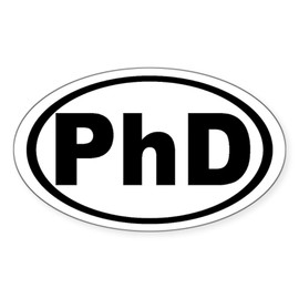 CafePress Phd Oval Sticker Oval Car Bumper Sticker