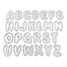 NILLOS Alphabet Cutting Dies, 26 PCS DIY Etched Craft Dies for Scrapbooking, Card Making (About 1.5 x 2 cm/0.59 x 0.78 in)