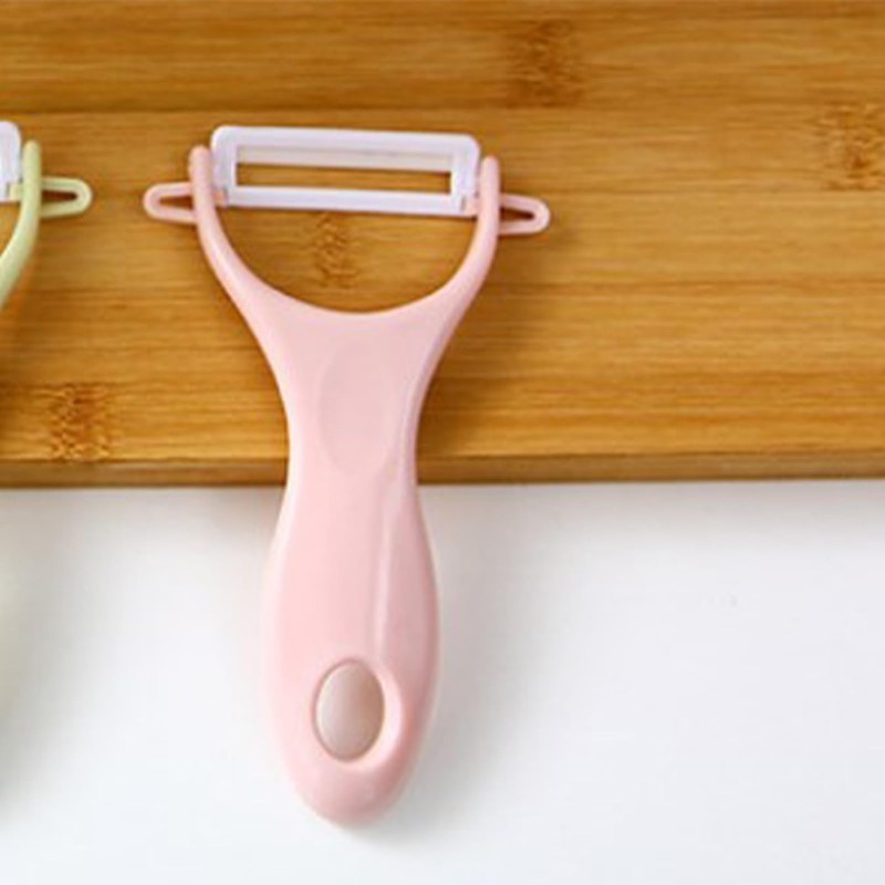 Kitchen Fruit Peeler, Ceramic Vegetable Peeler with Comfortable Grip for