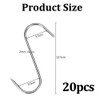Pack of 20 Stainless Steel Meat Hooks, Smoking Hooks, Robust