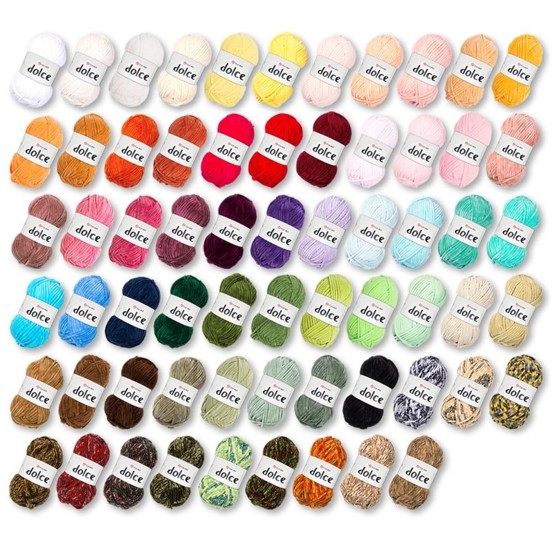 Frida's Wollhaus YarnArt 100 g Dolce Chenille Wool Yarn Knitting