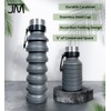 JM Merchandise Collapsible Silicone Water Bottle Freezable (Red)